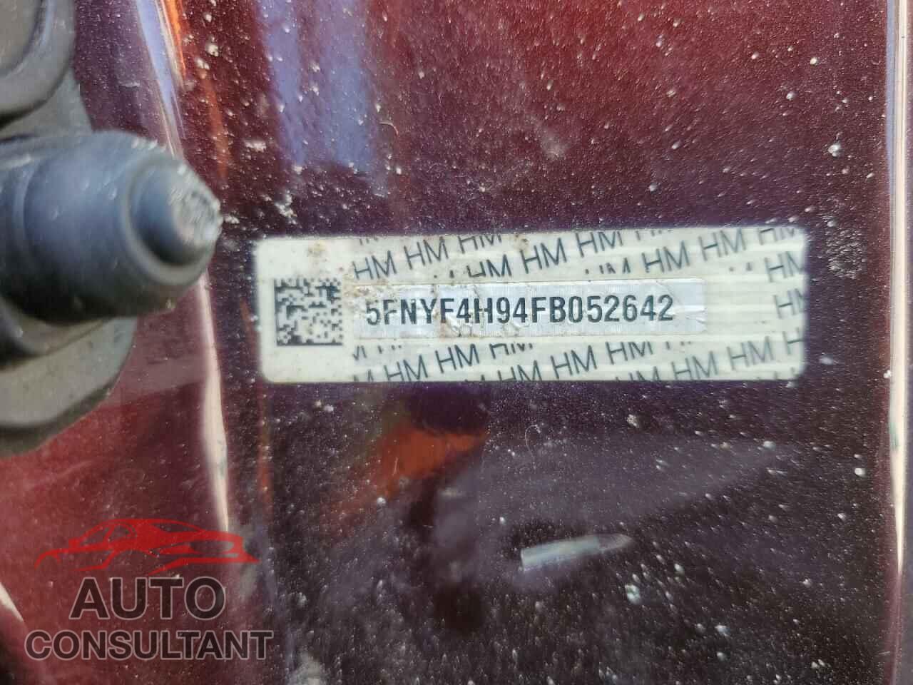 HONDA PILOT 2015 - 5FNYF4H94FB052642