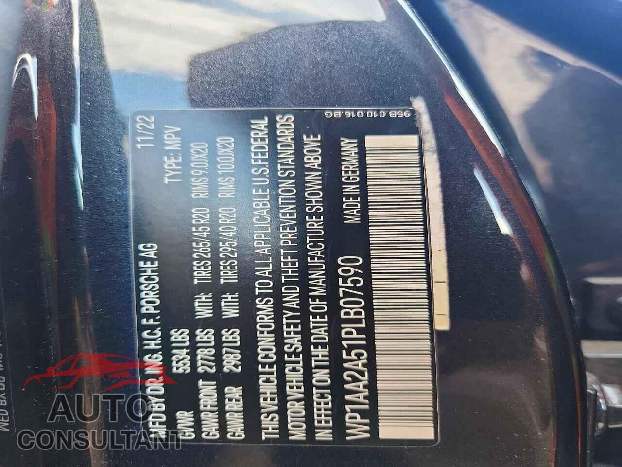 PORSCHE MACAN 2023 - WP1AA2A51PLB07590