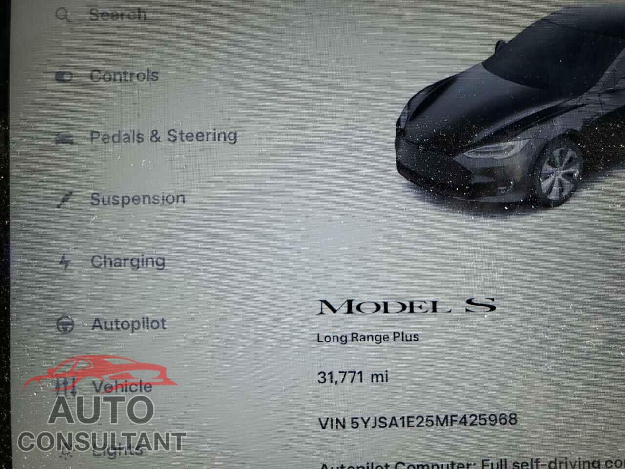 TESLA MODEL S 2021 - 5YJSA1E25MF425968