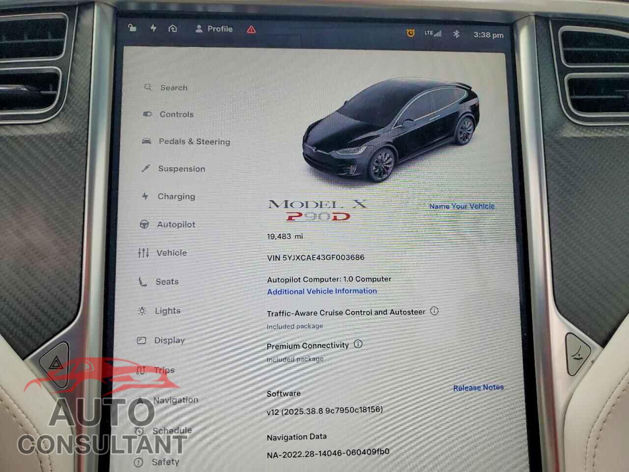 TESLA MODEL X 2016 - 5YJXCAE43GF003686
