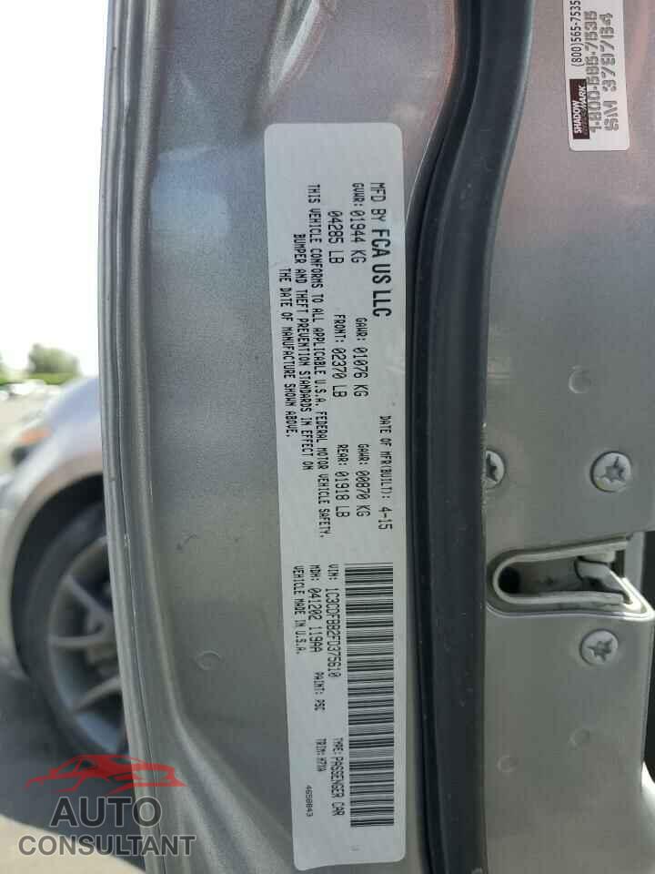 DODGE DART 2015 - 1C3CDFBB2FD375610