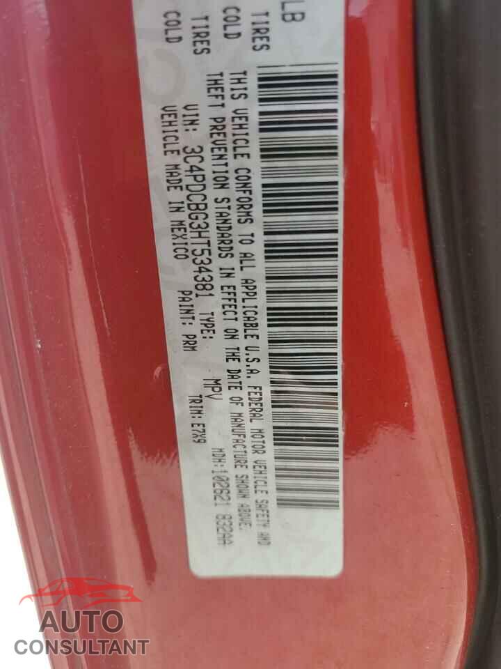 DODGE JOURNEY 2017 - 3C4PDCBG3HT534381