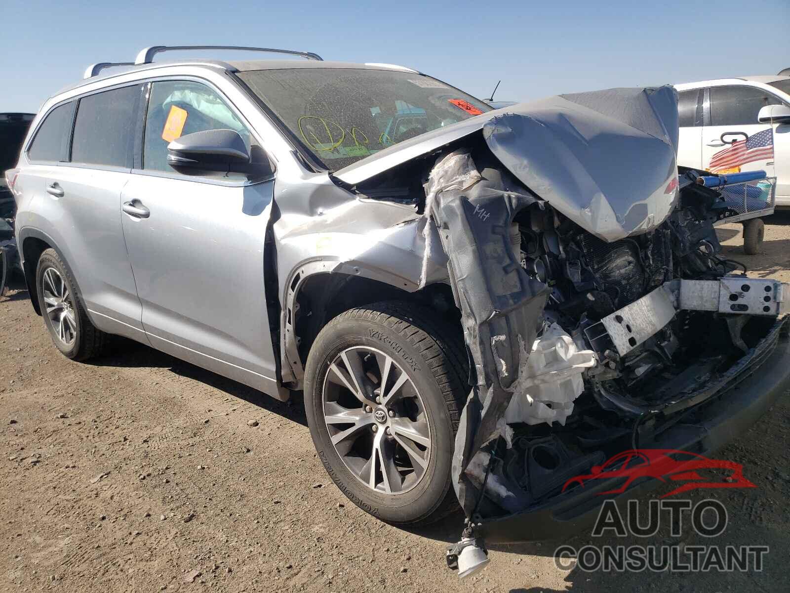 TOYOTA HIGHLANDER 2016 - 5TDJKRFH3GS343425