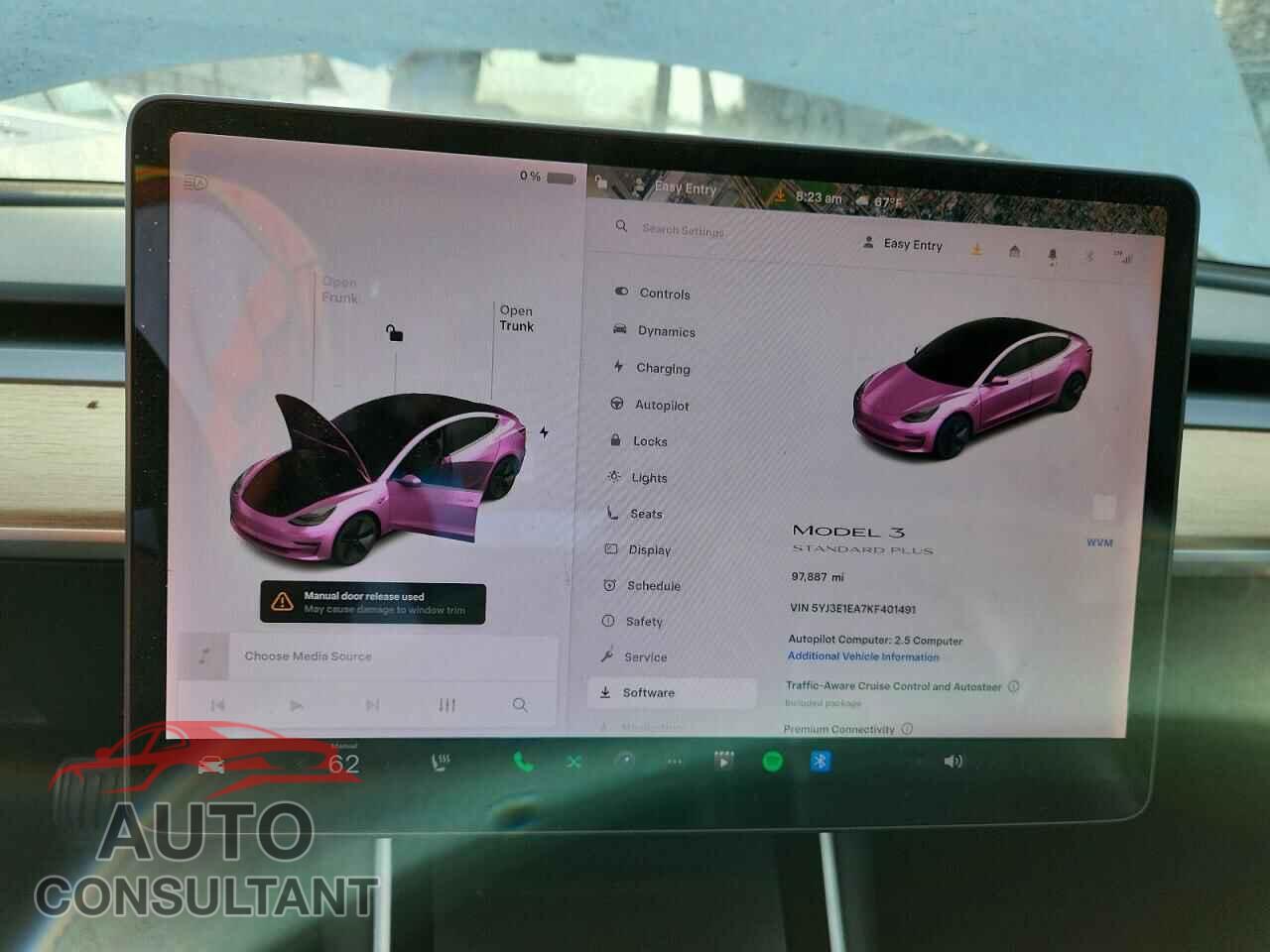 TESLA MODEL 3 2019 - 5YJ3E1EA7KF401491