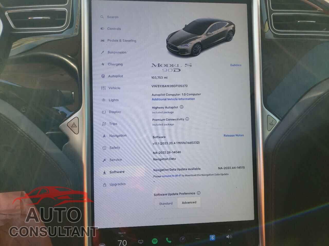 TESLA MODEL S 2016 - 5YJSA1E26GF135372