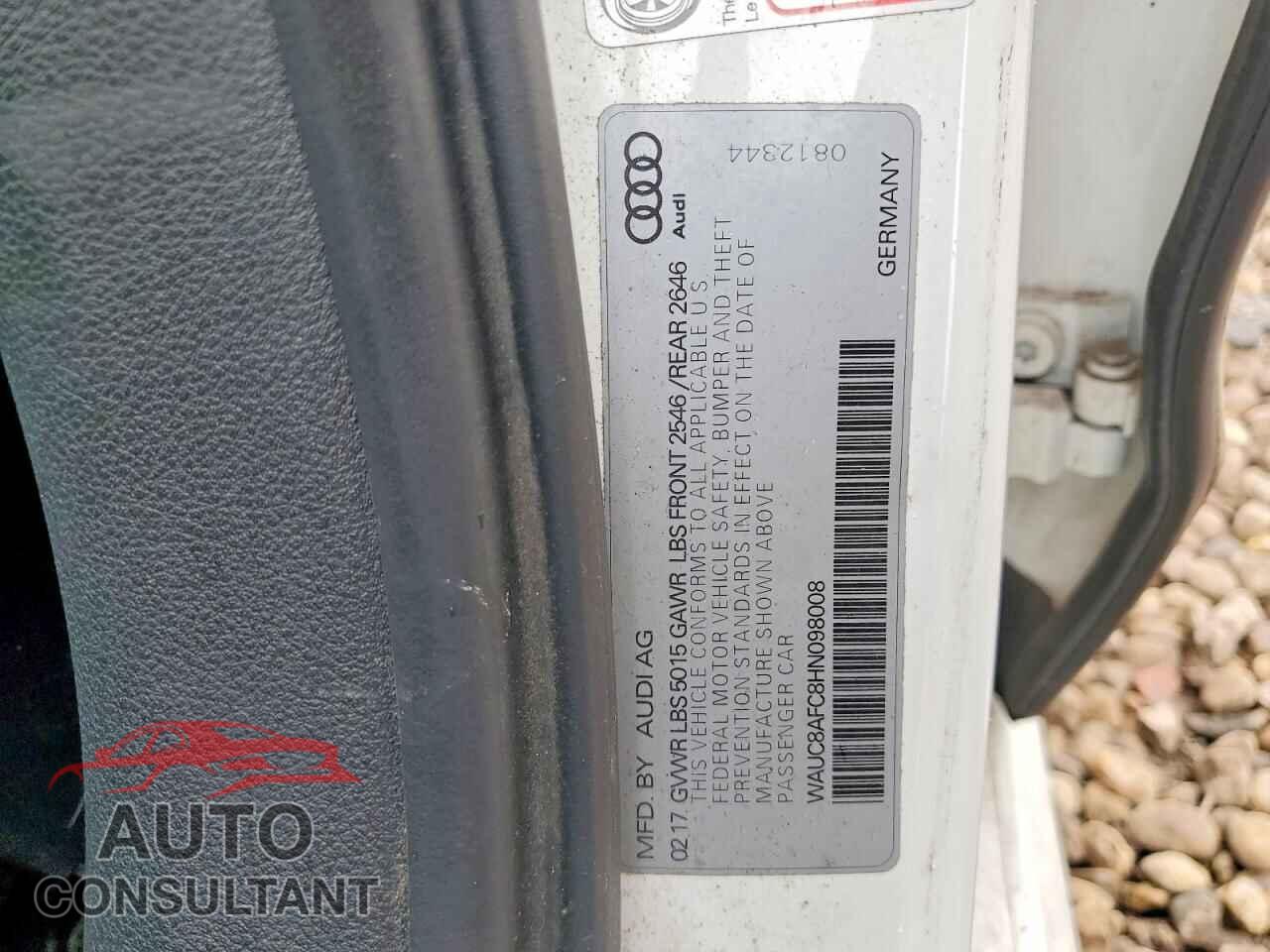 AUDI A6 2017 - WAUC8AFC8HN098008