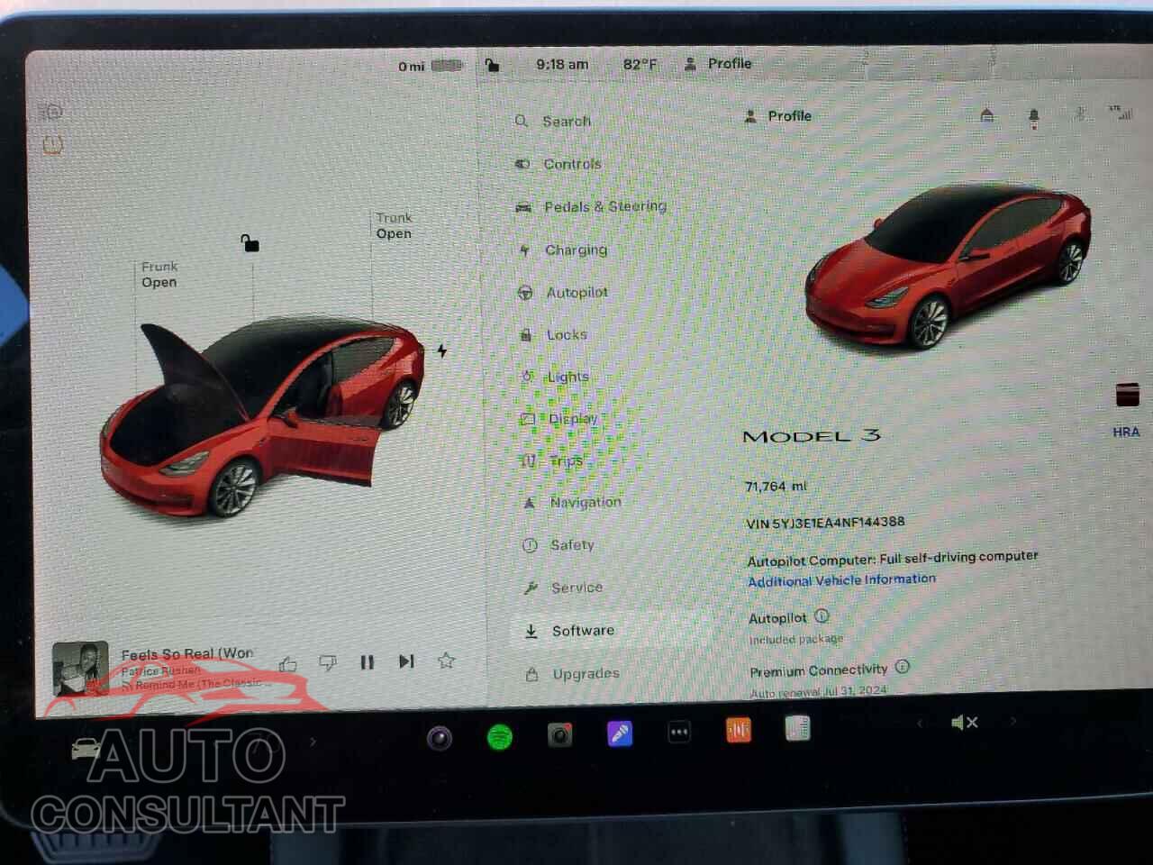 TESLA MODEL 3 2022 - 5YJ3E1EA4NF144388