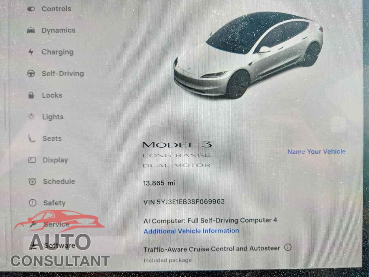 TESLA MODEL 3 2025 - 5YJ3E1EB3SF069963