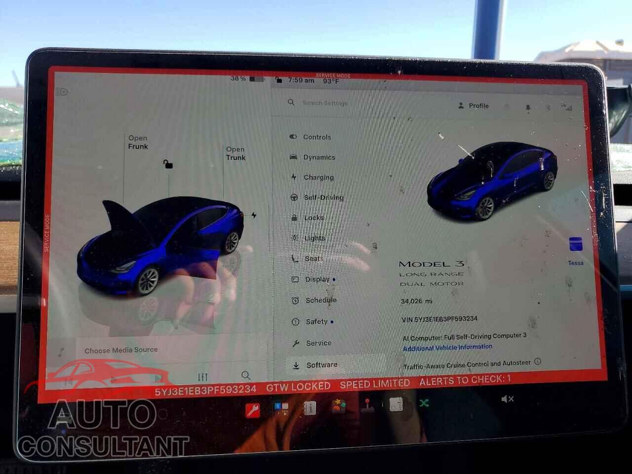 TESLA MODEL 3 2023 - 5YJ3E1EB3PF593234