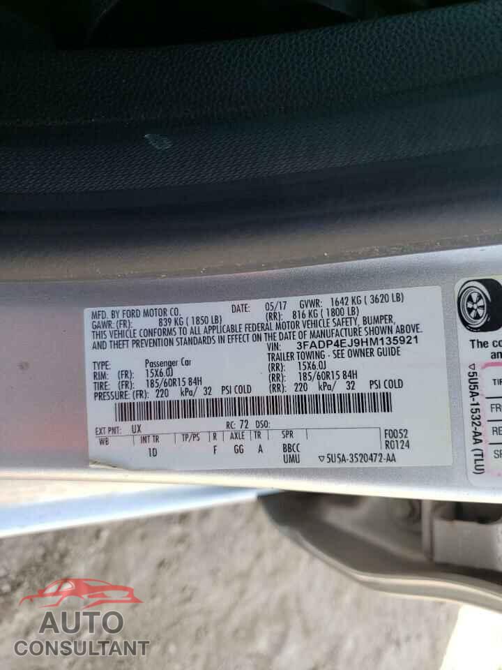 FORD FIESTA 2017 - 3FADP4EJ9HM135921