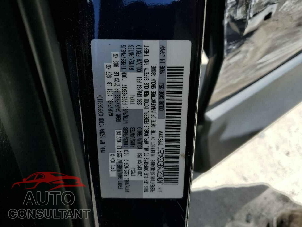 MAZDA CX-5 2014 - JM3KE2CY9E0334257