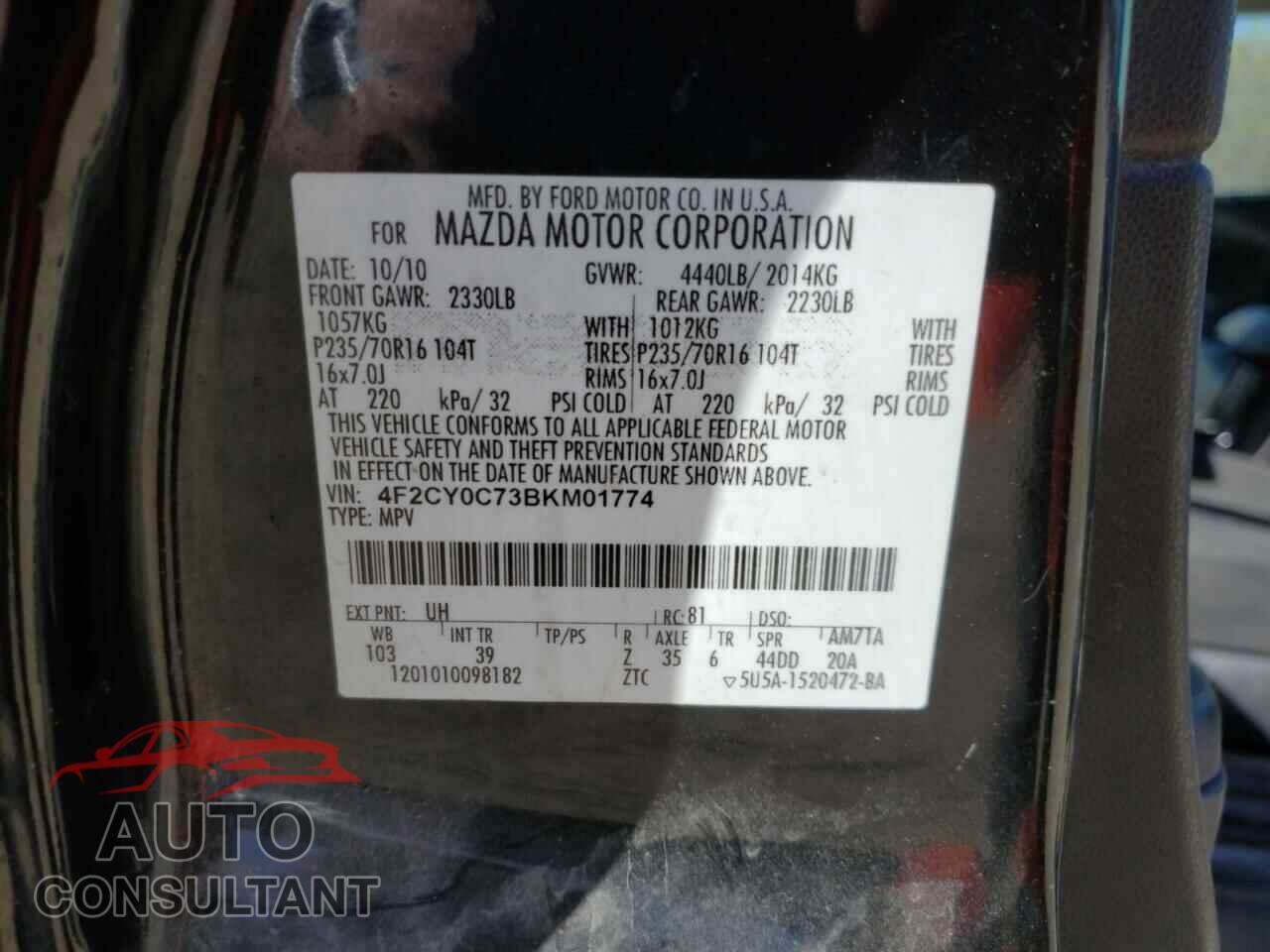 MAZDA TRIBUTE 2011 - 4F2CY0C73BKM01774