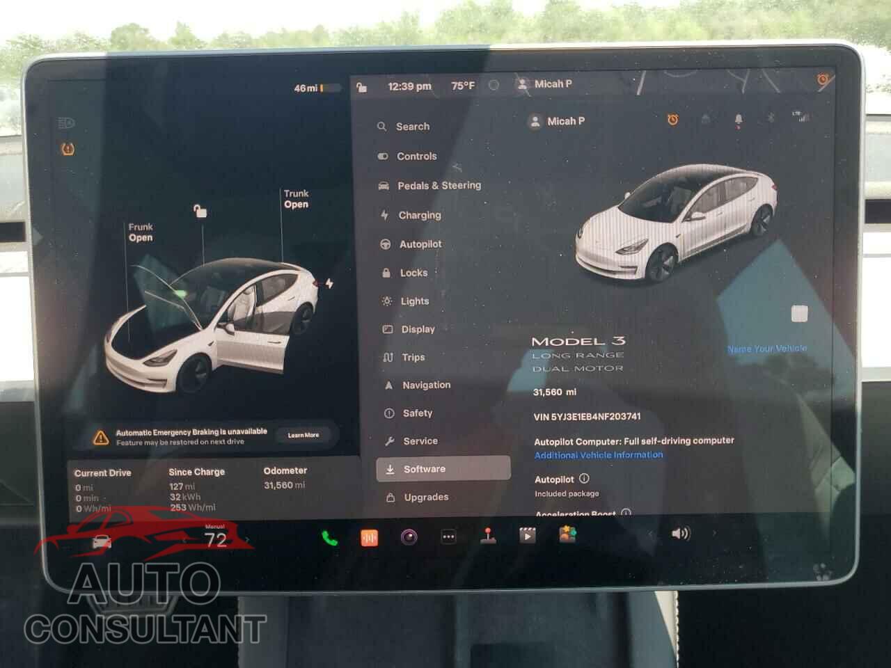 TESLA MODEL 3 2022 - 5YJ3E1EB4NF203741