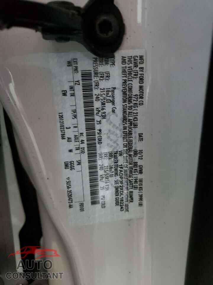 FORD FOCUS 2013 - 1FADP3F2XDL182243