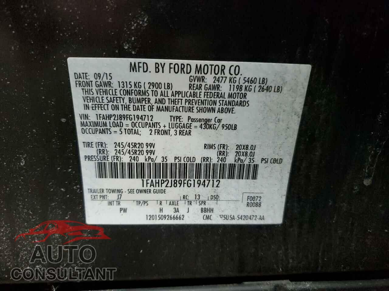 FORD TAURUS 2015 - 1FAHP2J89FG194712