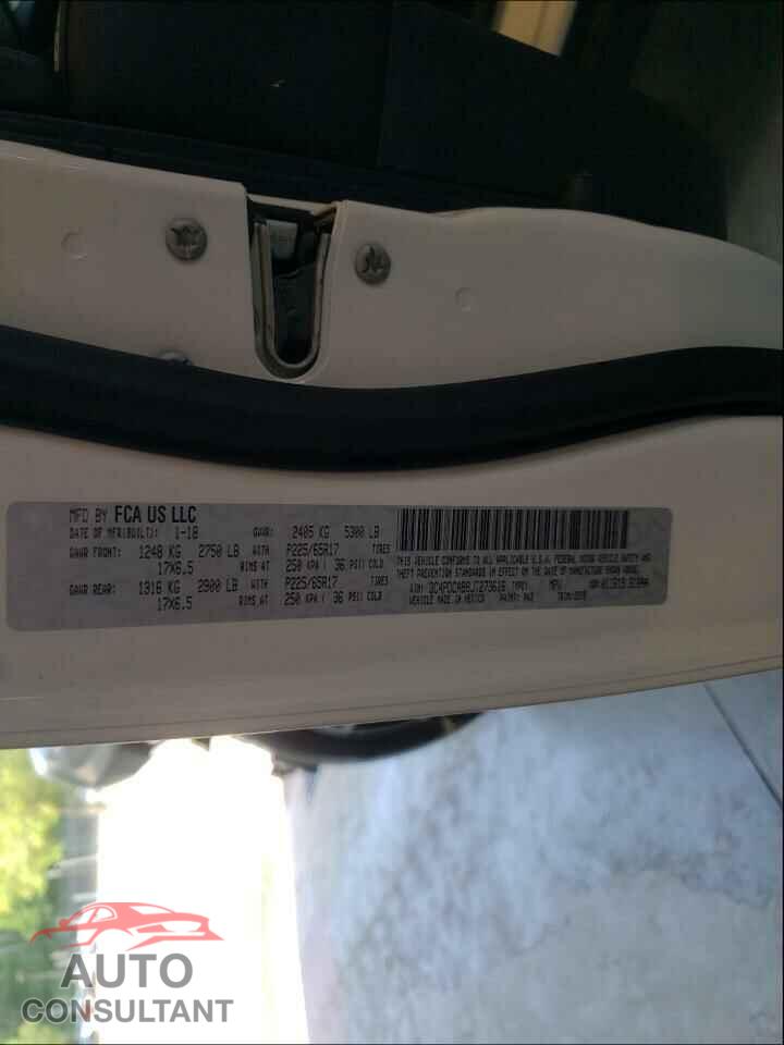 DODGE JOURNEY 2018 - 3C4PDCAB8JT273616