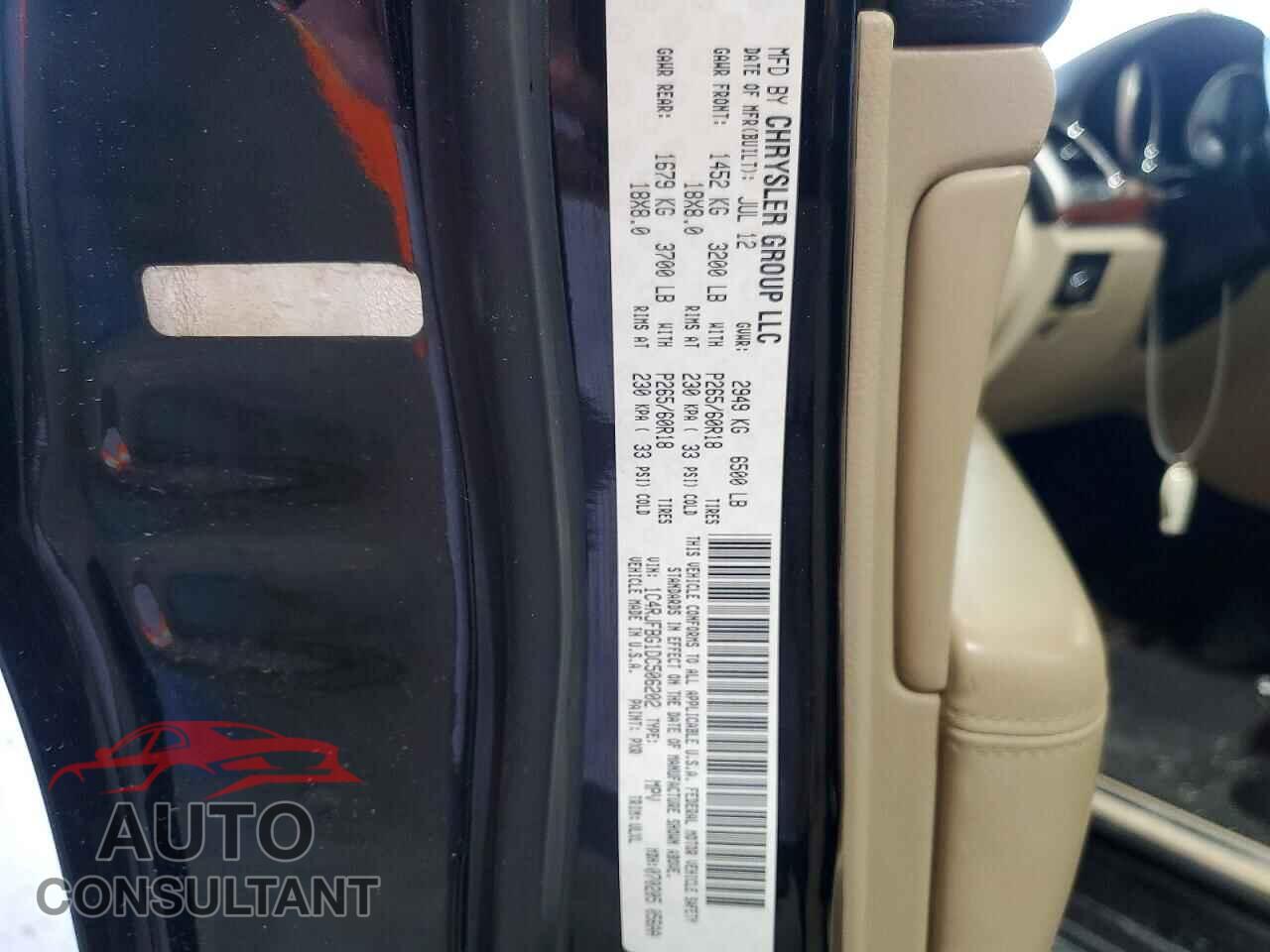 JEEP CHEROKEE 2013 - 1C4RJFBG1DC506202