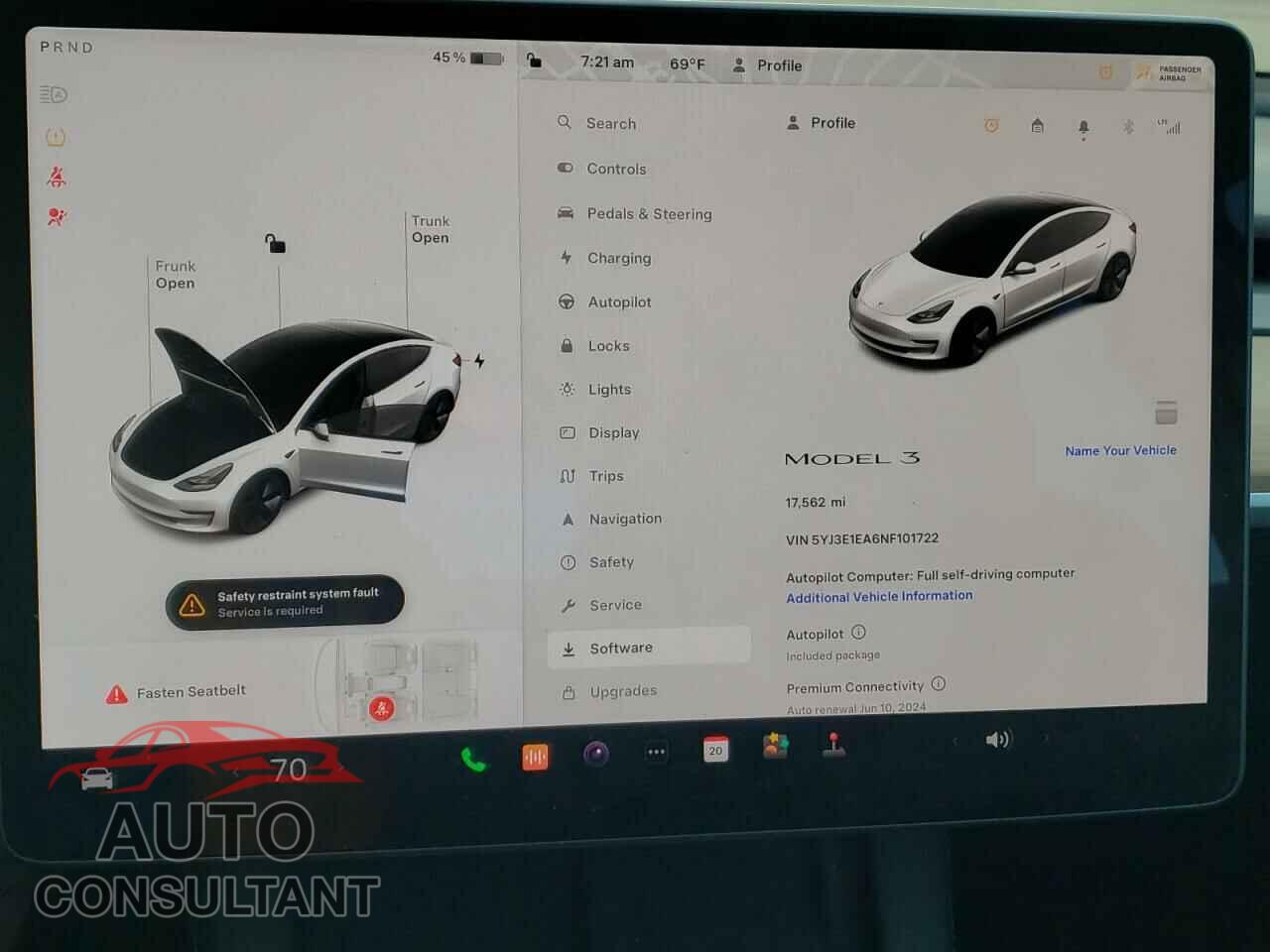 TESLA MODEL 3 2022 - 5YJ3E1EA6NF101722