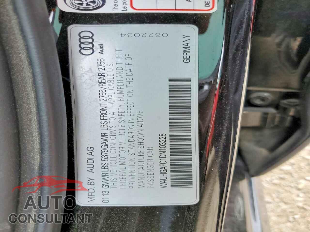 AUDI A6 2013 - WAUHGAFC1DN103228