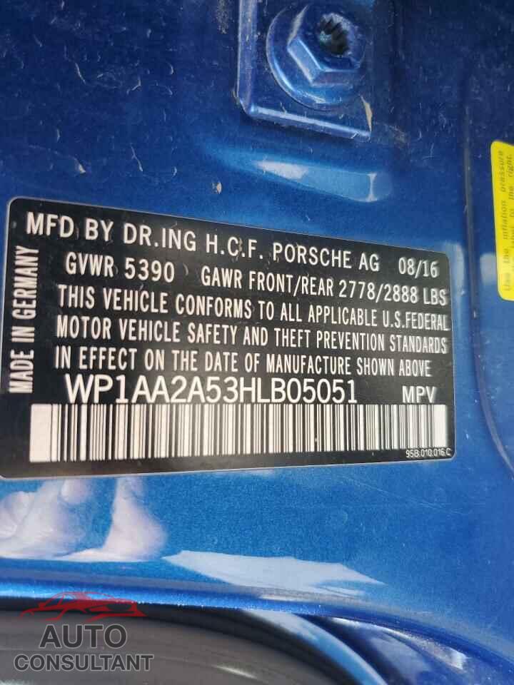 PORSCHE MACAN 2017 - WP1AA2A53HLB05051