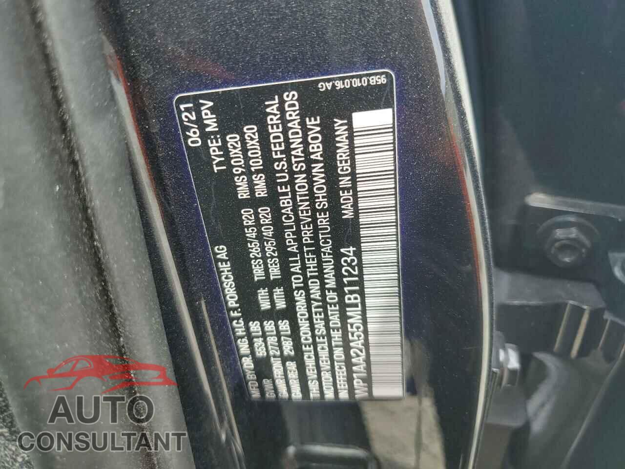 PORSCHE MACAN 2021 - WP1AA2A55MLB11234