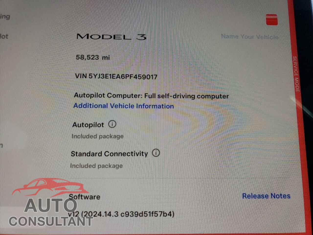 TESLA MODEL 3 2023 - 5YJ3E1EA6PF459017