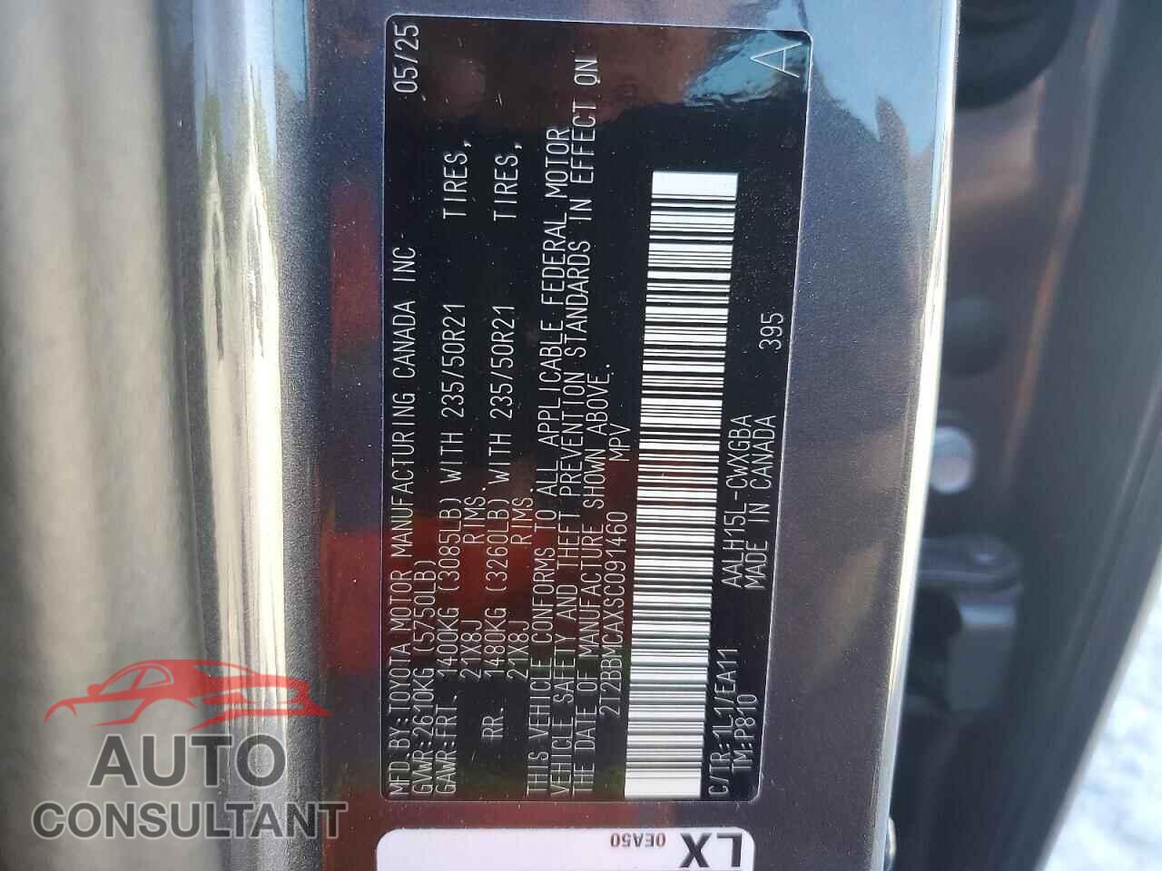 LEXUS UNKNOWN 2025 - 2T2BBMCAXSC091460