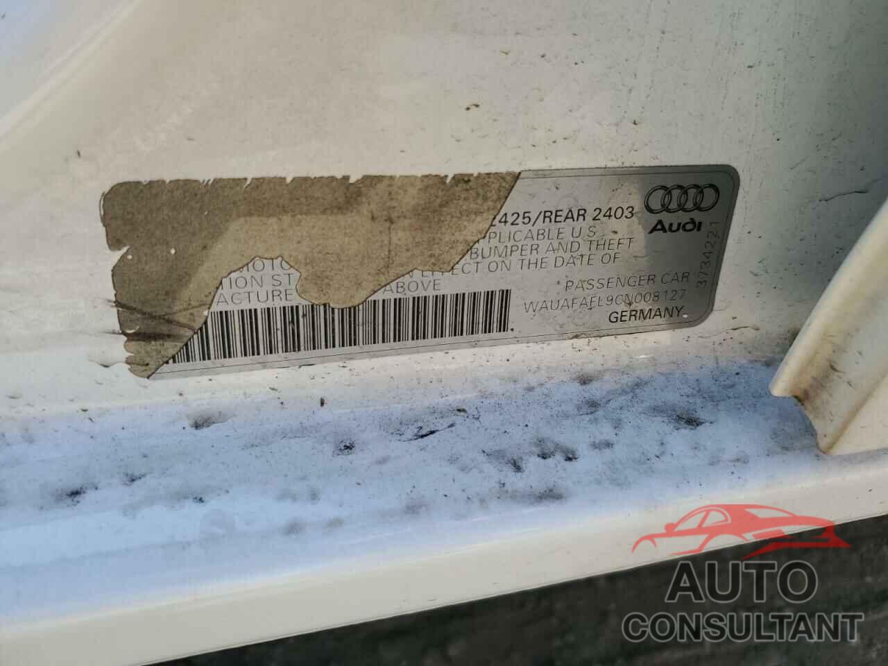 AUDI A4 2012 - WAUAFAFL9CN008127