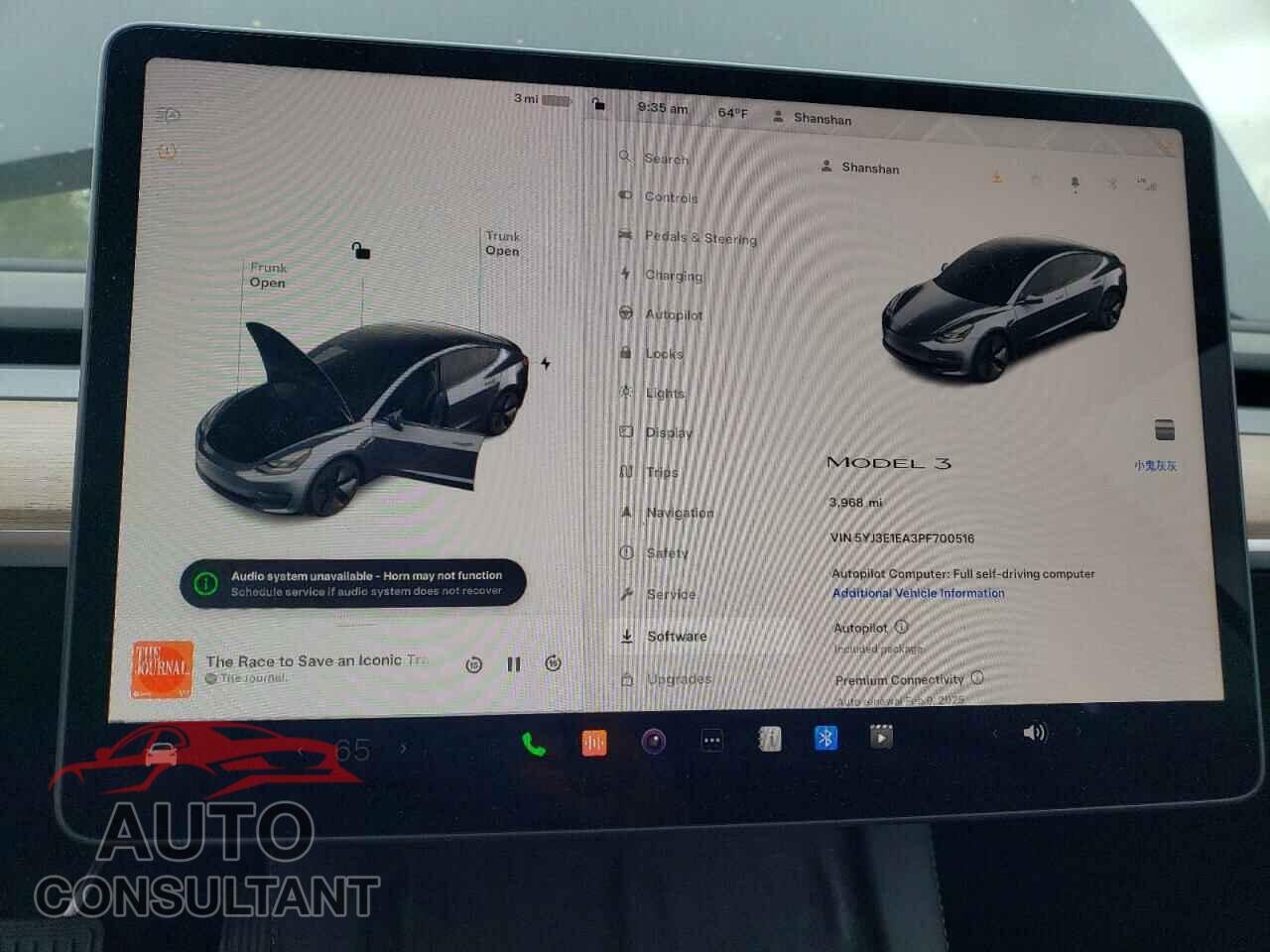 TESLA MODEL 3 2023 - 5YJ3E1EA3PF700516