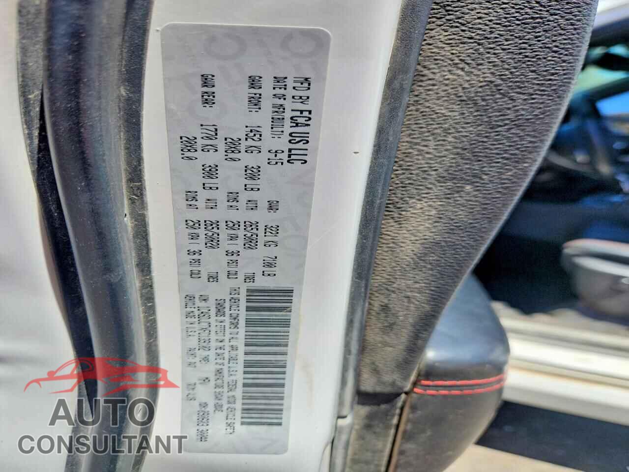 DODGE DURANGO 2015 - 1C4SDJCTXFC139102