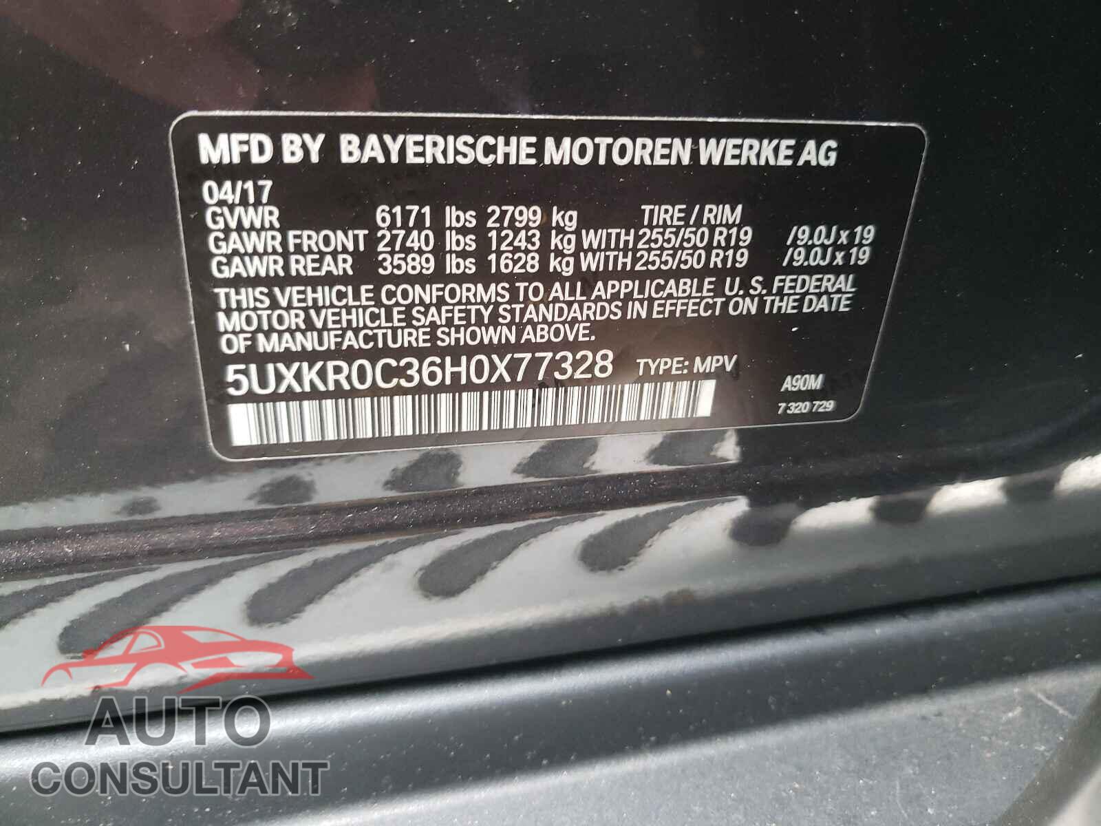 BMW X5 2017 - 5UXKR0C36H0X77328