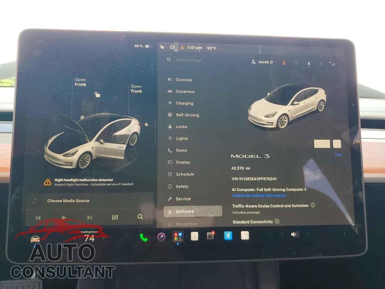TESLA MODEL 3 2023 - 5YJ3E1EA3PF670241