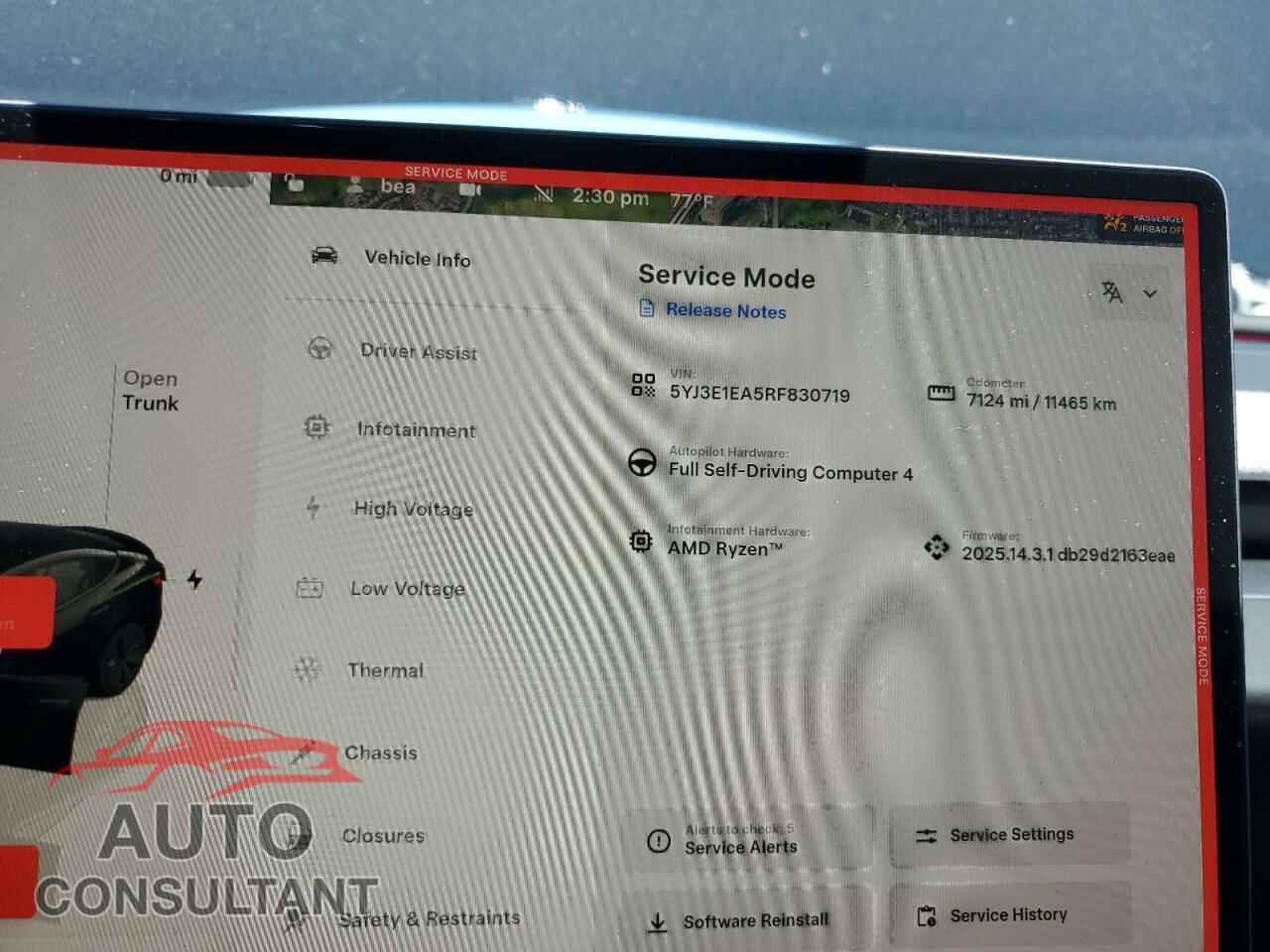 TESLA MODEL 3 2024 - 5YJ3E1EA5RF830719