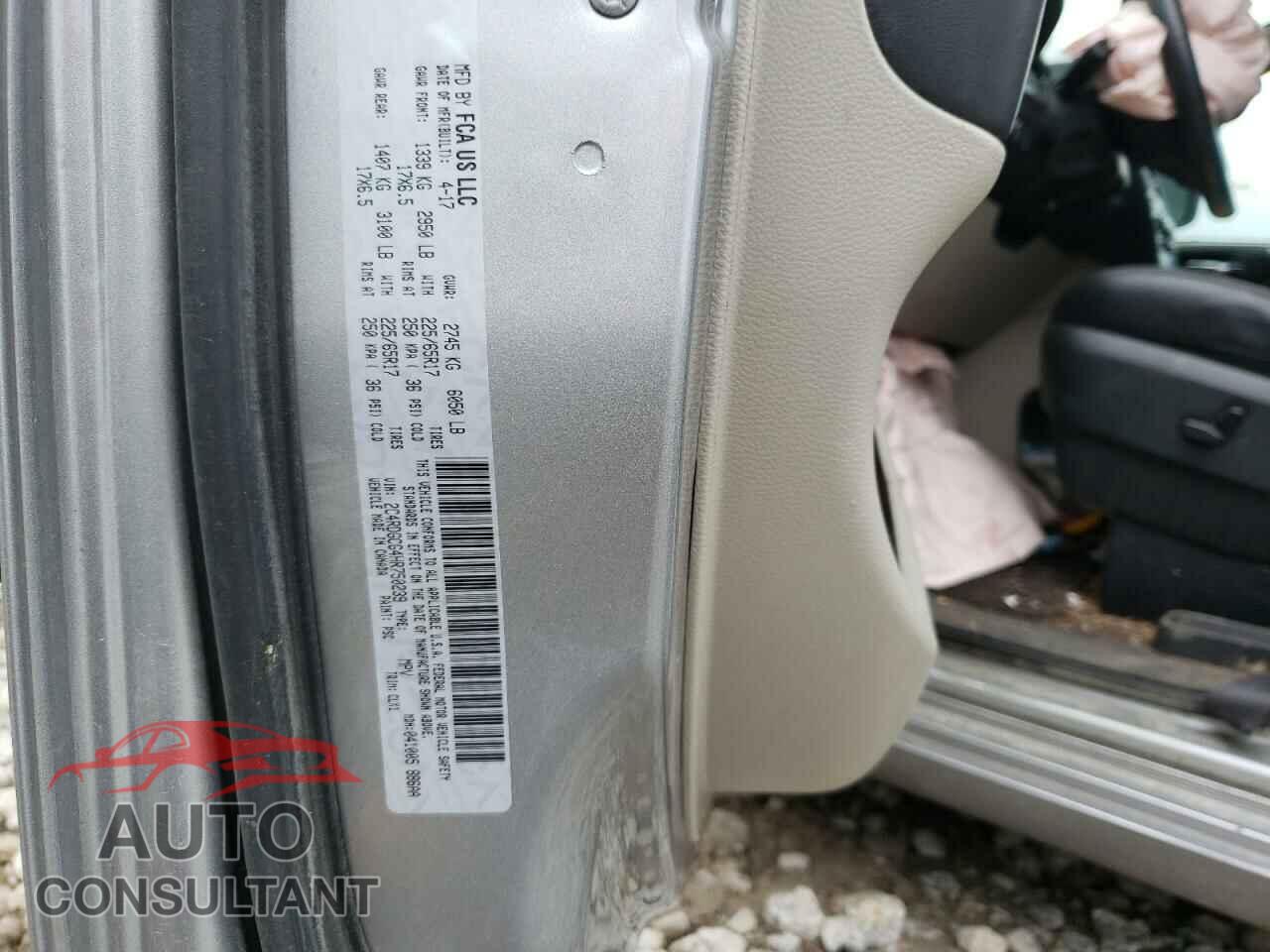 DODGE CARAVAN 2017 - 2C4RDGCG4HR750239