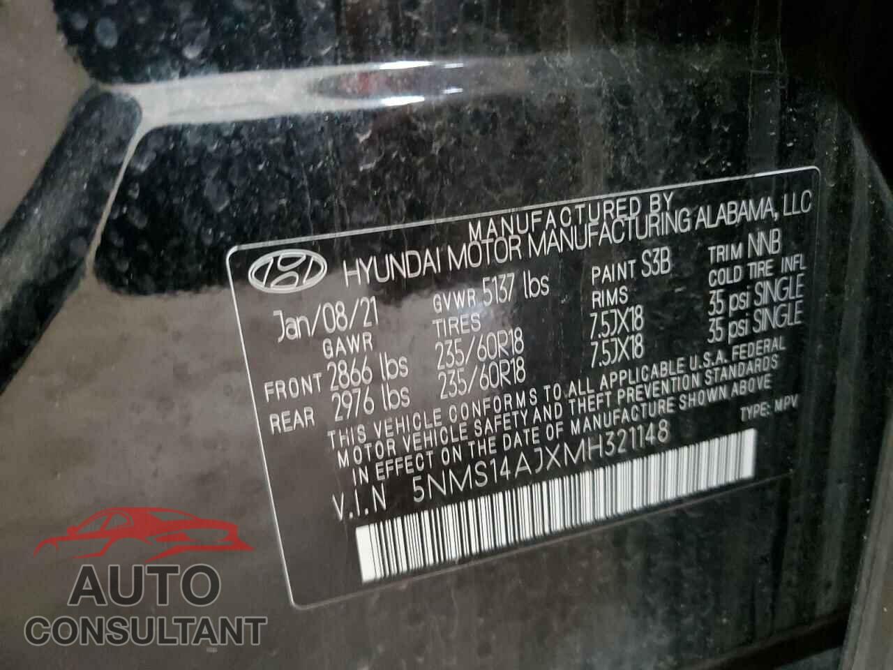 HYUNDAI SANTA FE 2021 - 5NMS14AJXMH321148