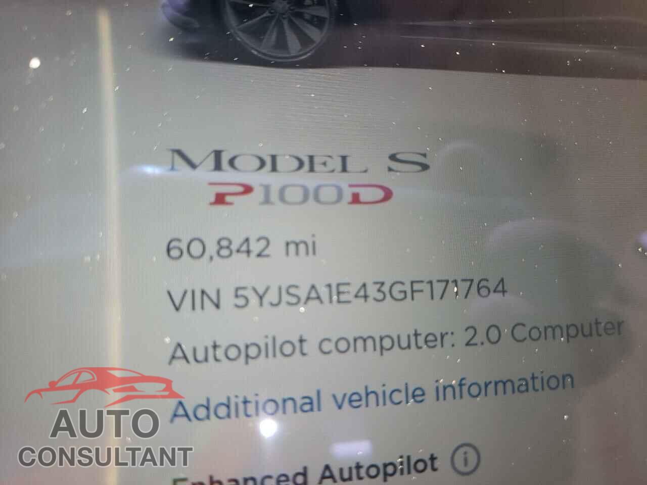 TESLA MODEL S 2016 - 5YJSA1E43GF171764