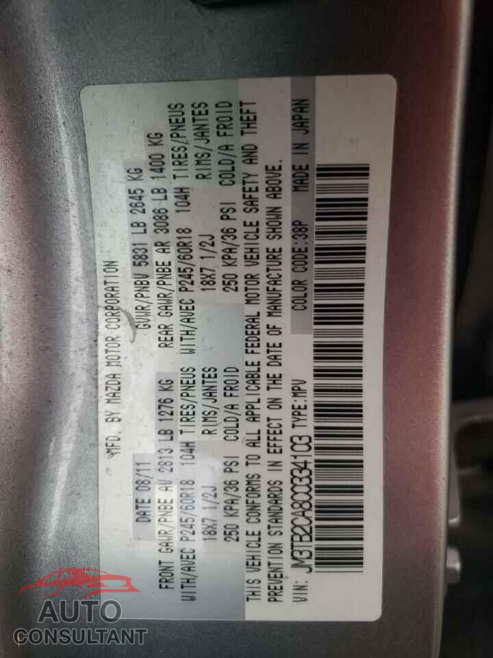 MAZDA CX-9 2012 - JM3TB2CA8C0334103