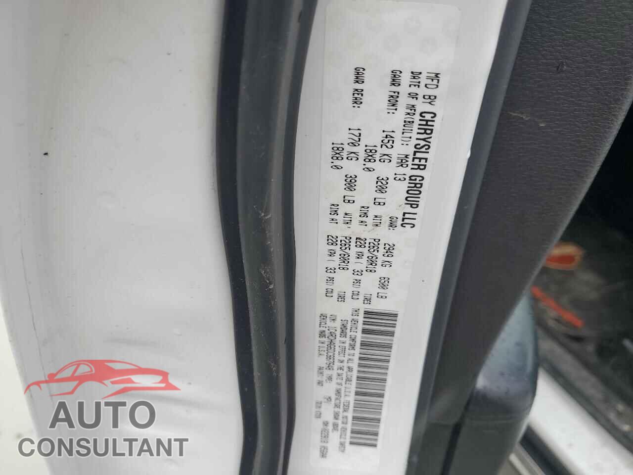 DODGE DURANGO 2013 - 1C4RDHAG6DC667648