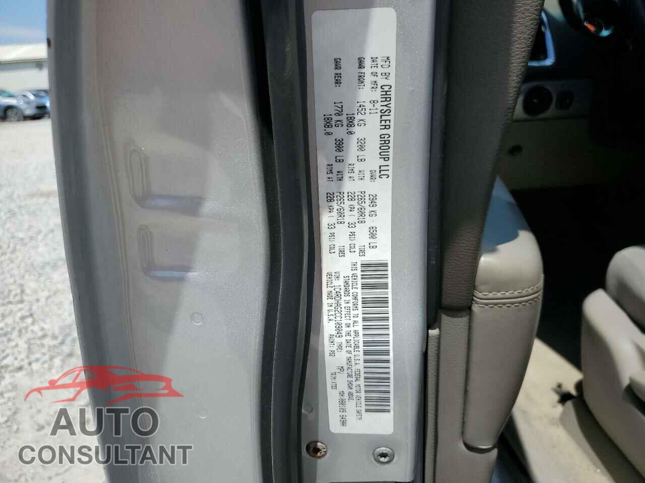 DODGE DURANGO 2012 - 1C4RDHAG2CC109049