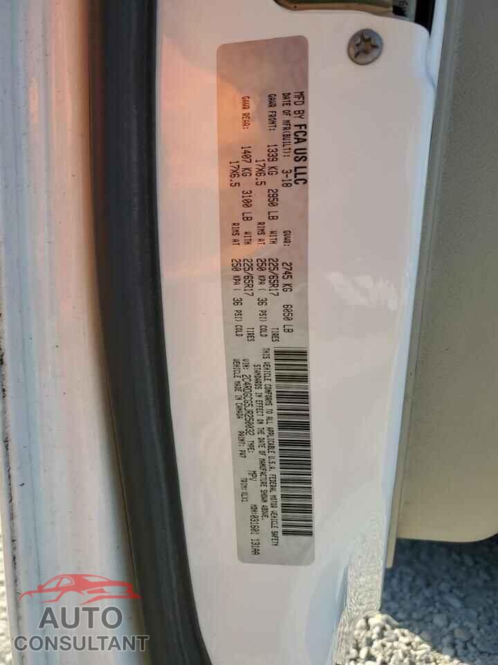 DODGE CARAVAN 2018 - 2C4RDGCG5JR250032