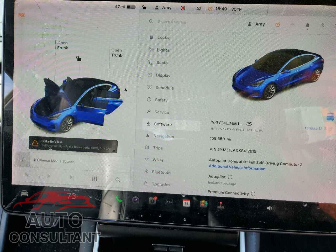 TESLA MODEL 3 2019 - 5YJ3E1EAXKF412615