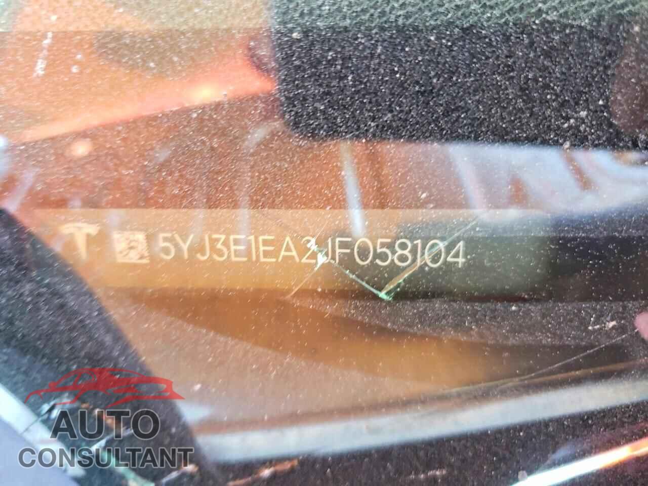 TESLA MODEL 3 2018 - 5YJ3E1EA2JF058104