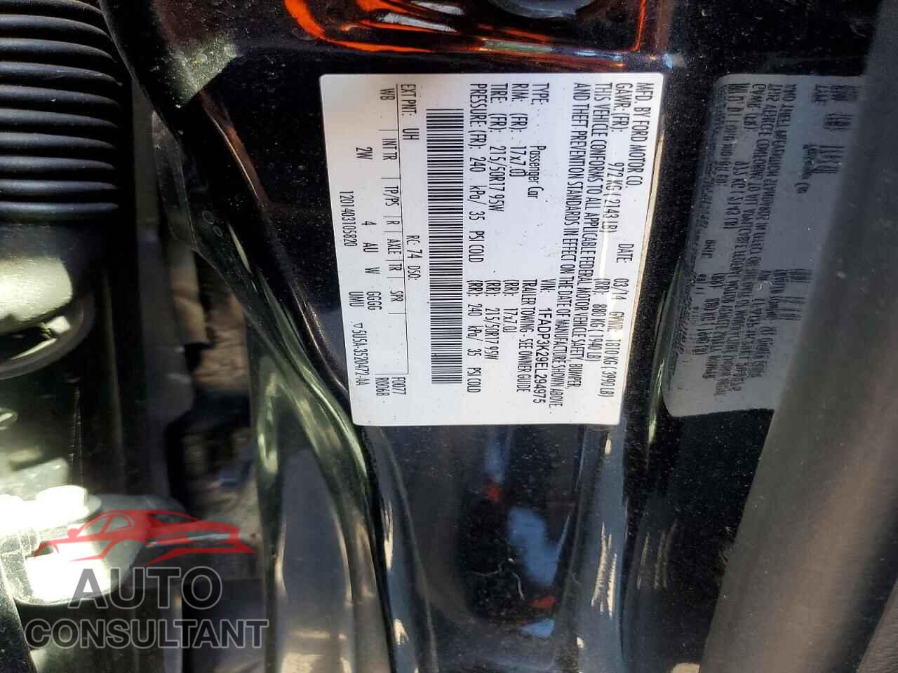 FORD FOCUS 2014 - 1FADP3K29EL294975