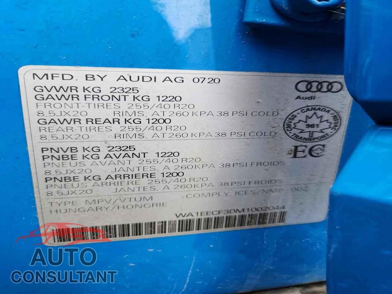AUDI Q3 2021 - WA1EECF30M1002044