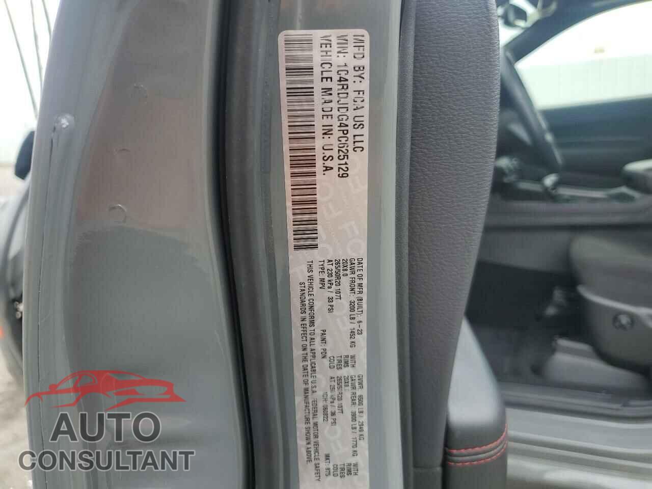 DODGE DURANGO 2023 - 1C4RDJDG4PC625129