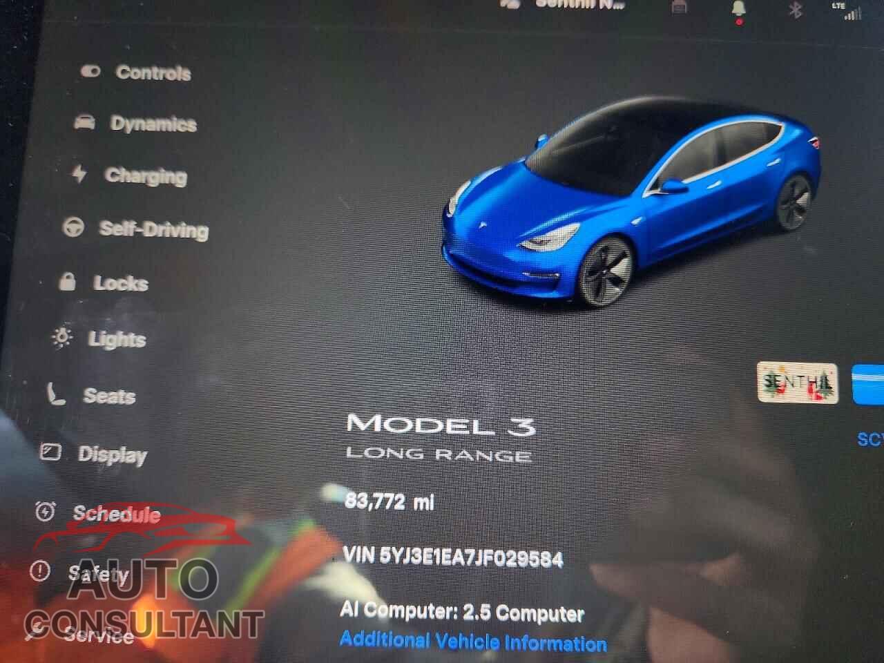 TESLA MODEL 3 2018 - 5YJ3E1EA7JF029584