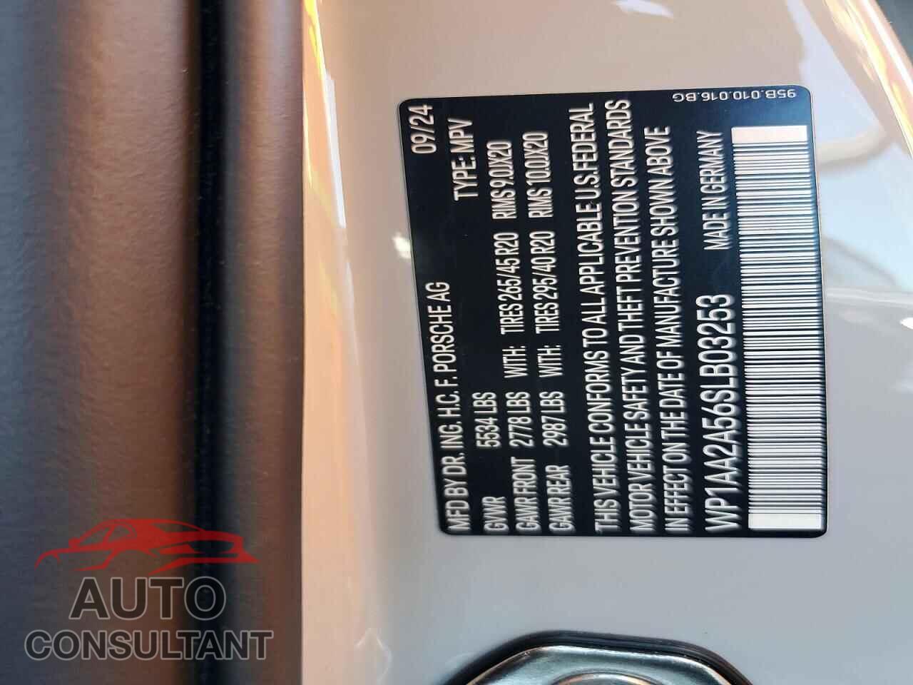 PORSCHE MACAN 2025 - WP1AA2A56SLB03253