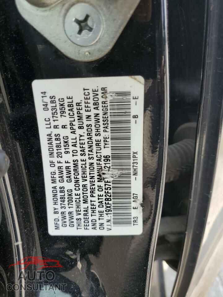 HONDA CIVIC 2014 - 19XFB2F57EE042196