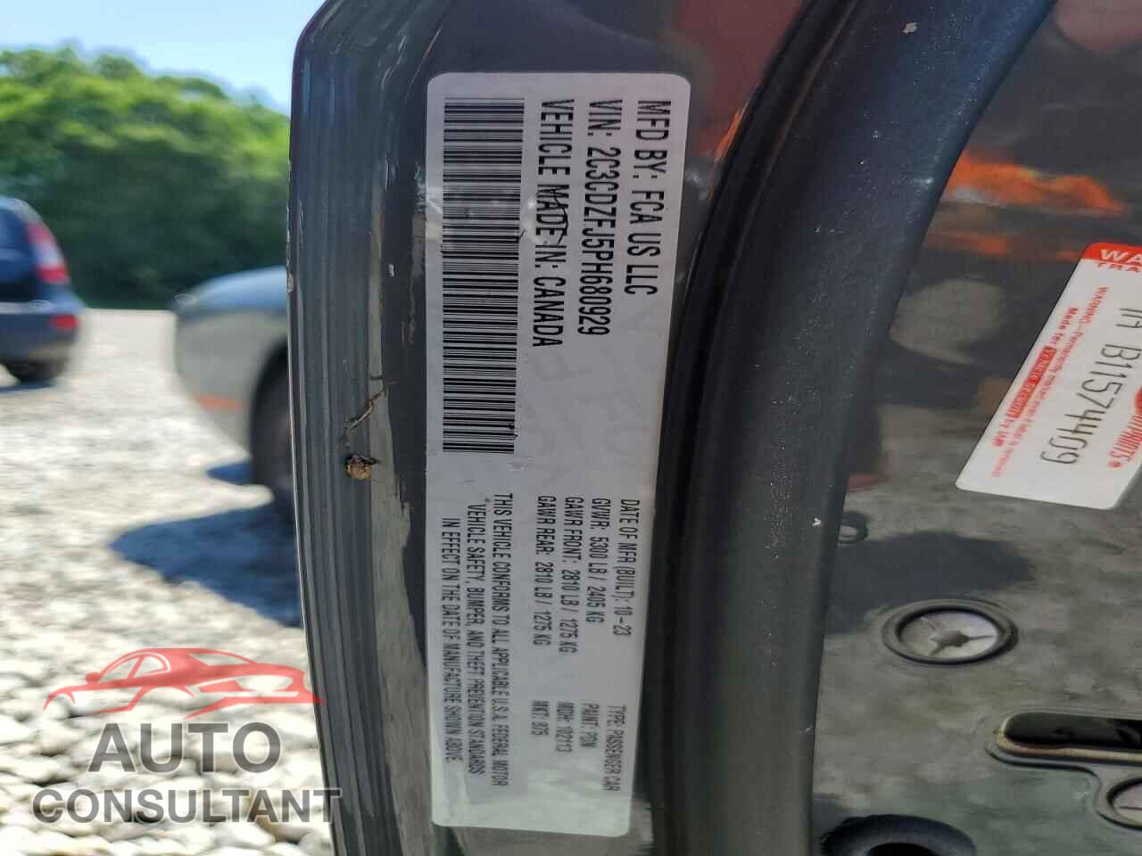 DODGE CHALLENGER 2023 - 2C3CDZFJ5PH680929
