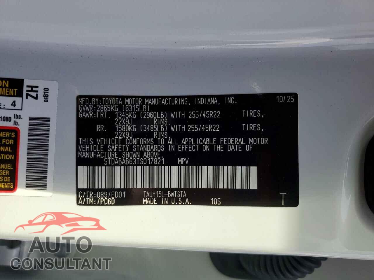 LEXUS UNKNOWN 2026 - 5TDABAB63TS017821